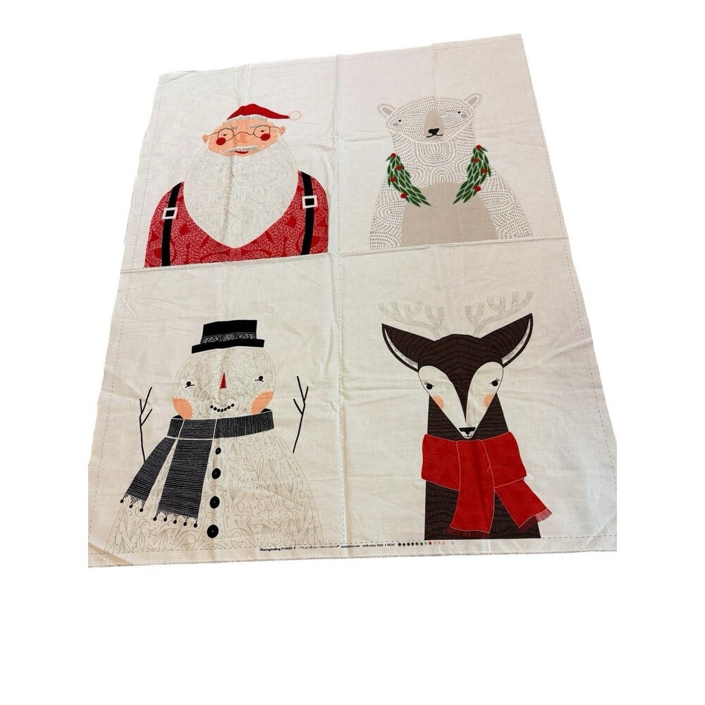 Moda Gingiber Merrymaking Christmas Quilt Fabric Panel Santa Deer 36 x 44